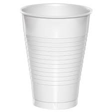 CUP 12 OZ WHITE PLASTIC