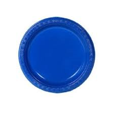 DESSERT PLATE 7&quot; PLASTIC BLUE