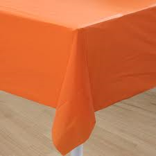 TABLECOVER 54X108 PLASTIC  ORANGE 12PK