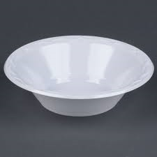 BOWL 24 OZ. WHITE PLST 500/CS #72400 #81224