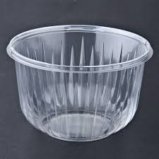 BOWL 64-OZ CLEAR PLASTIC OVAL 12X8X4