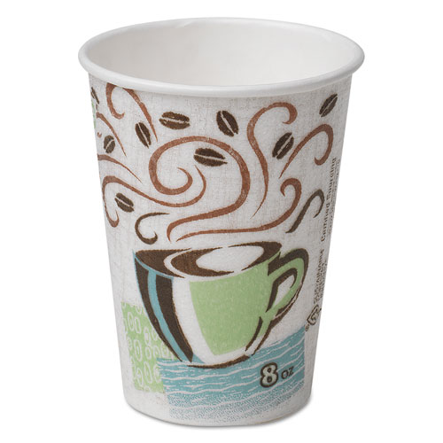 HOT CUPS, PAPER, 8OZ, COFFEE DREAMS DESIGN, 500/CARTON