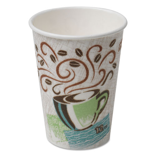 HOT CUPS, PAPER, 12OZ, COFFEE DREAMS DESIGN, 500/CARTON