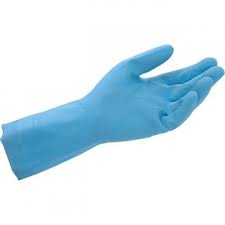 GLOVE BLUE RUBBER MEDIUM