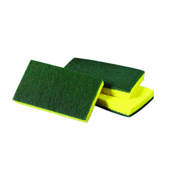 3M SCOTCH BRITE MED DUTY SCRUB SPONGES YELLOW/GREEN 20/cs #74