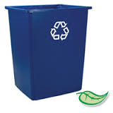 GLUTTON 56 GAL RECYCLE BLUE CONTAINER