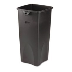 SQUARE RECEPTACLE 23-GAL 
BLACK