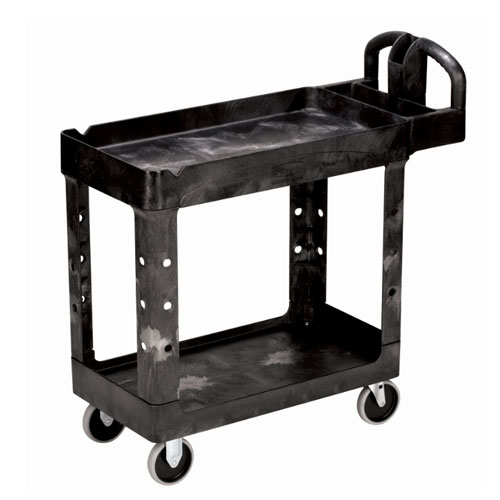 UTILITY CART 2 SHELVE BLACK