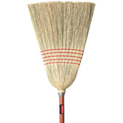 CORN BROOM 24LB SIZE 38&quot; HNDL RED