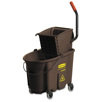 BUCKET &amp; WRINGER 35QT BRN 1-EA