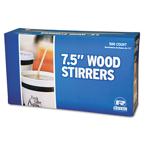 WOOD COFFEE STIRRERS, 7 1/2&quot; LONG, WOODGRAIN, 500